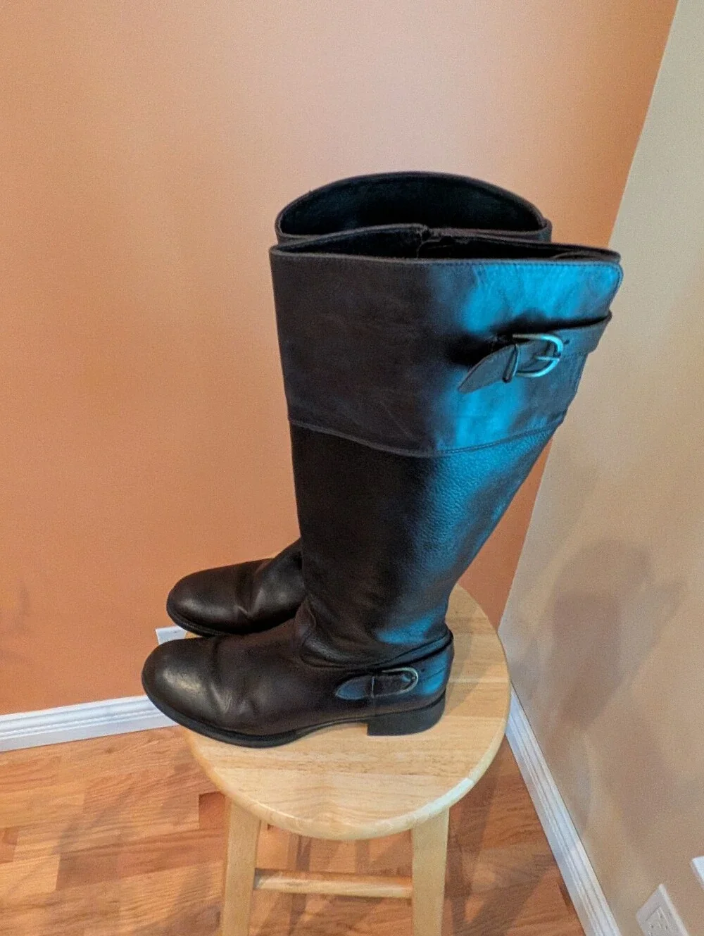 ALDO Tall Brown Leather Women's Riding Boots Size 9